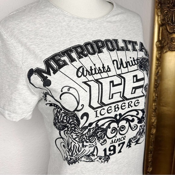 ICE Iceberg Women's Untitled Grey Metropolitan Artists Unite Short Sleeve Tee - Picture 3 of 8